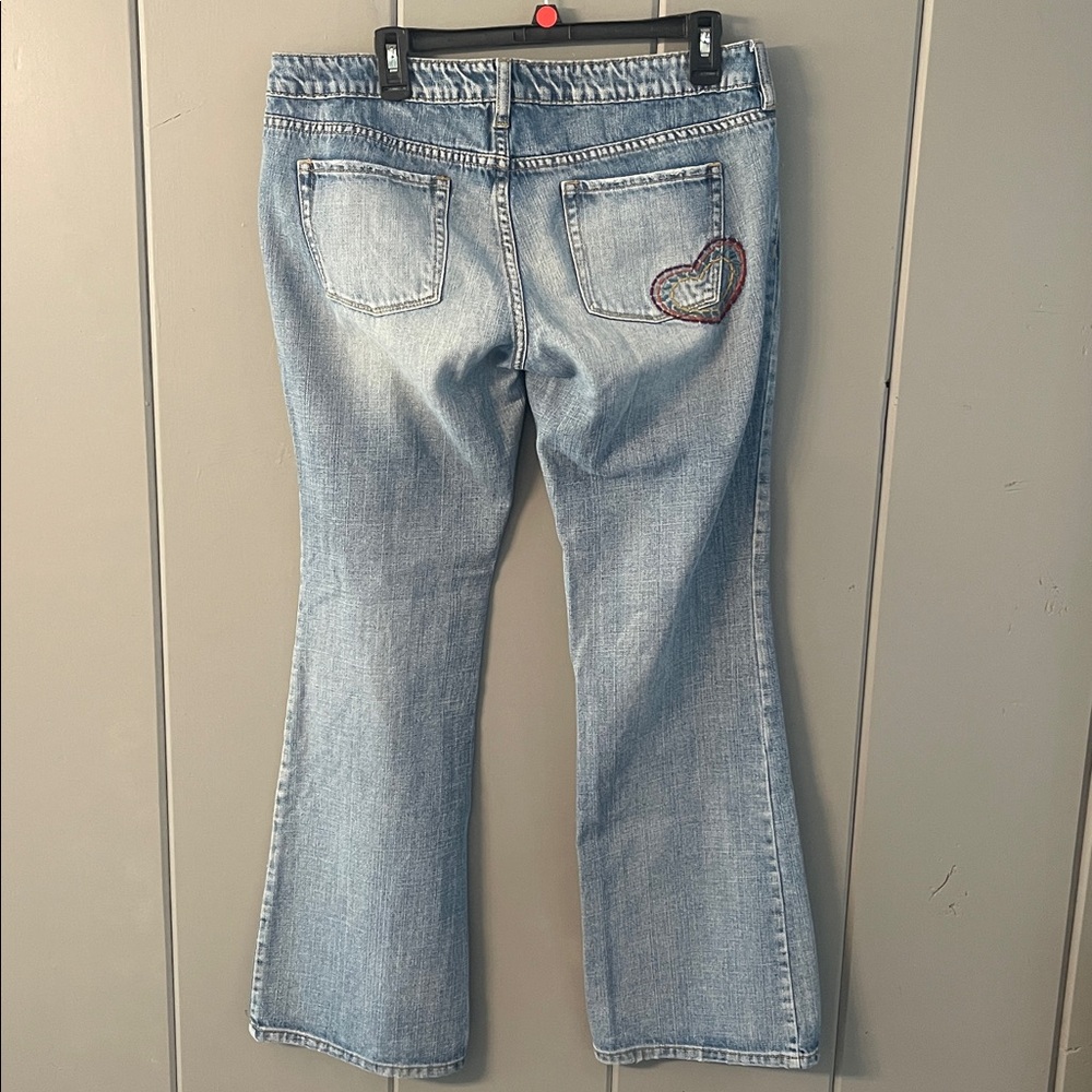 TILT Laguna Bootcut Jean Hippie Boho Heart Embroidery Denim Jeans Size 13